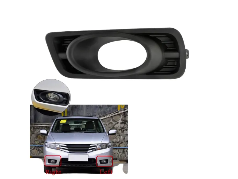 Honda City Fog Lamp Cover Black | 2014-2020 | 1Pair - Covers Only Image-1
