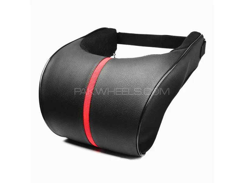 Neck Rest Cushion Pillow | New Design | Imported Black Leather | 1Pc