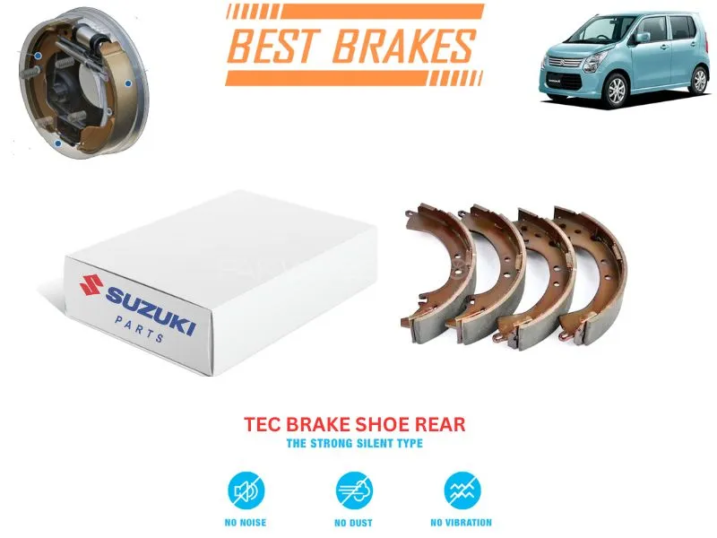 Suzuki Wagon R Japan TEC Rear Brake Shoes - High Quality Brake Parts Image-1