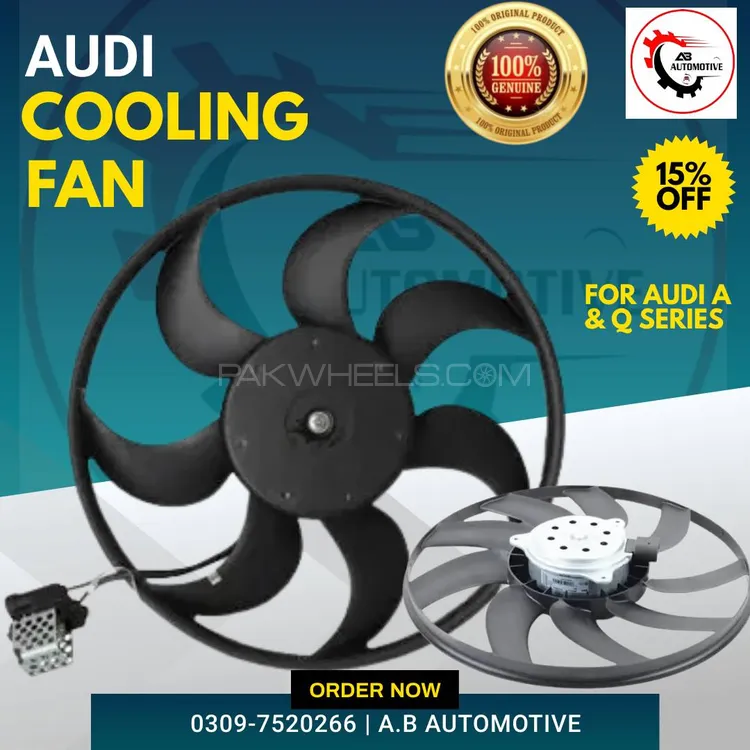 Audi A4, Q3 Radiator Cooling Fan with Motor Image-1