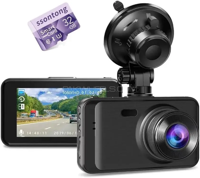 Dash Cam with Card, 1080P FHD Dashcam Front Dash Cams Image-1