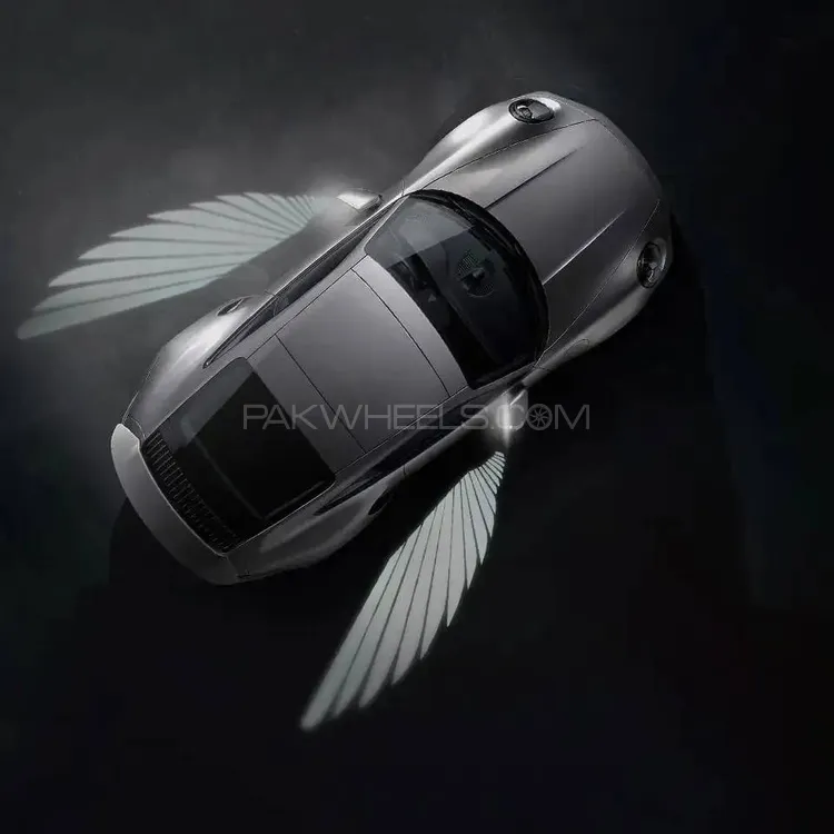 Car Rearview Mirror Angel Wings Welcome Led Lights for Cars Image-1