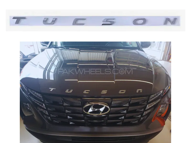 Hyundai Tucson Bonnet Logo Letters in Chrome | Letters | Monograme | 1Set Image-1