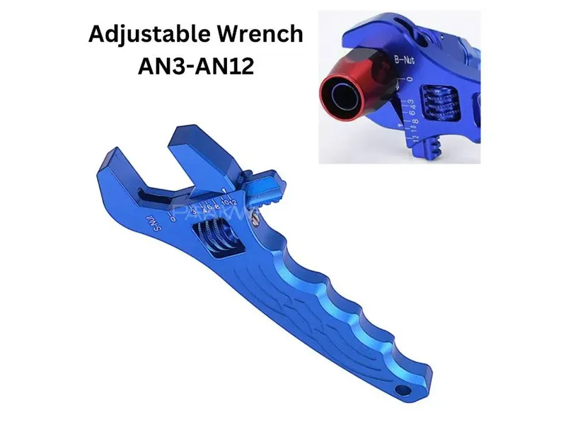Adjustable Aluminum Lightweight Wrench Fitting Tools for AN 3- 12 Blue Image-1