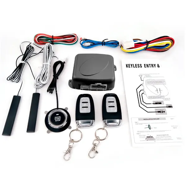 Keyless Entry + Push Start Button + Immobilizer - Premium Universal Kit Image-1