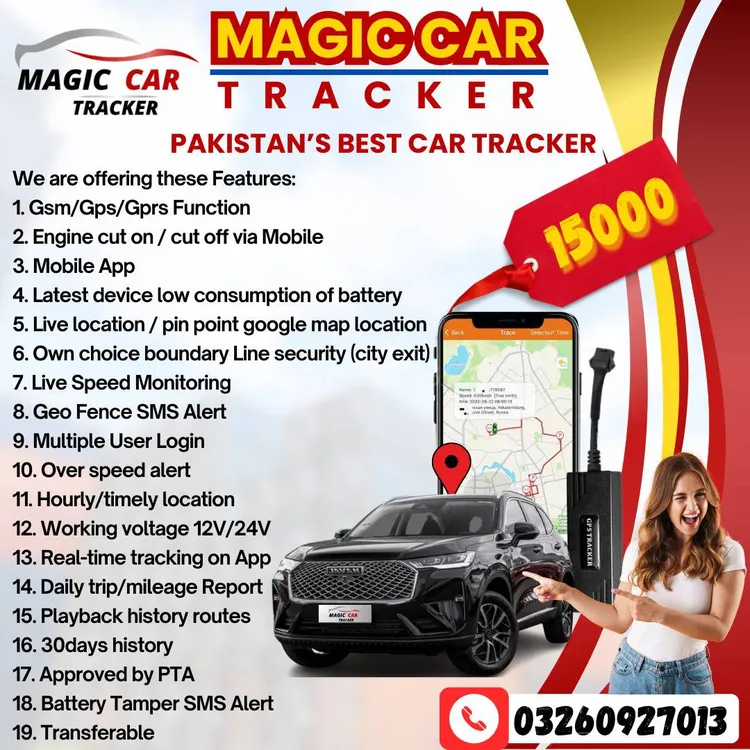 Car Tracker with Mic/ PTA Approved Tracker/ Live Car Locator Image-1